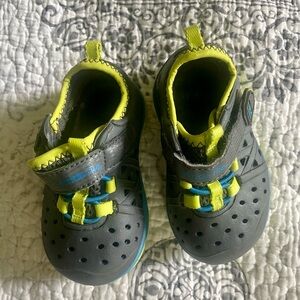 Stride Rite Gray and Yellow Kids Shoes